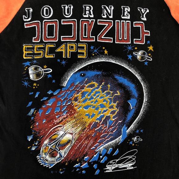Journey Frontiers Esc4p3 Tour tshirt 80s 1980s vintage - Picture 5 of 8